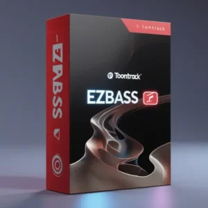 Toontrack EZbass virtual bass instrument showcasing the intuitive user interface and key features for music production.