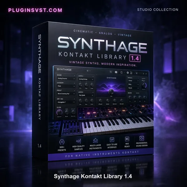 33619-pluginsvst Synthage Kontakt Library 1.4 3D box