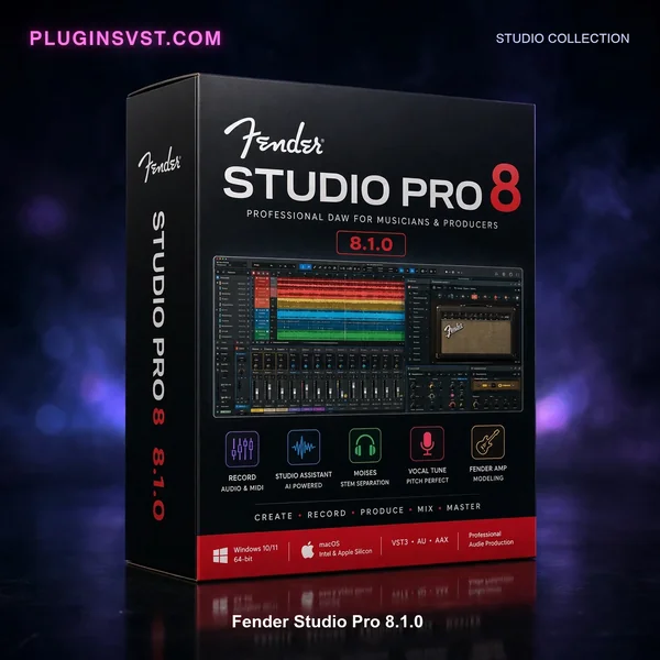 33863-pluginsvst Fender Studio Pro 8.1.0 3D box