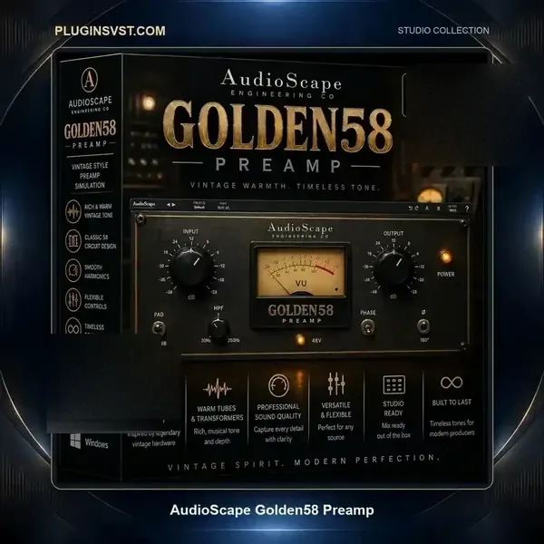 AudioScape Golden58 Preamp 3D box